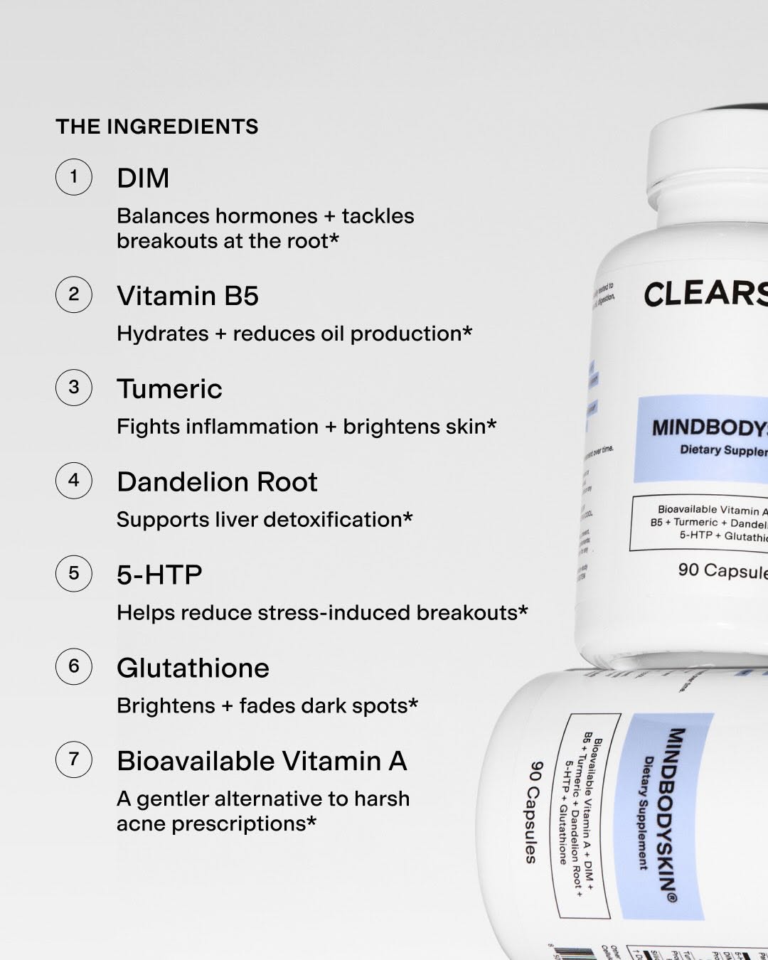MINDBODYSKIN - Hormonal Acne Supplement