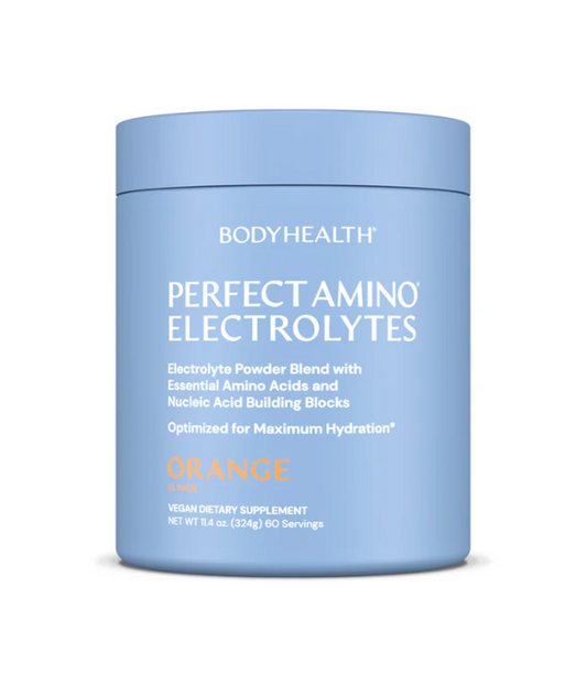 BodyHealth® PERFECT AMINO® Electrolytes – Orange | 60 Servings